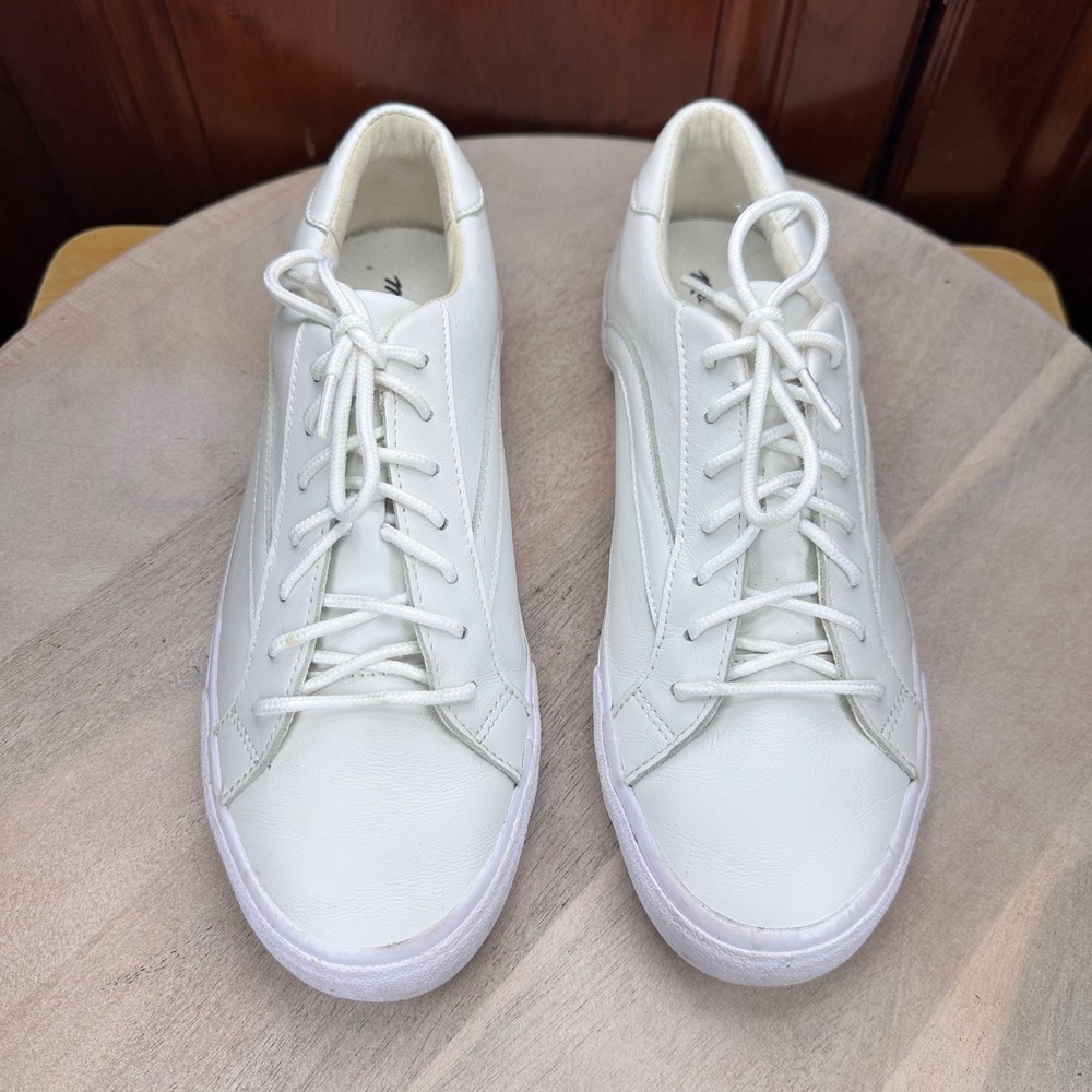 Madewell Sidewalk Low Top Sneakers White Leather Mens 8.5 Womens 9.5 - Picture 6 of 12